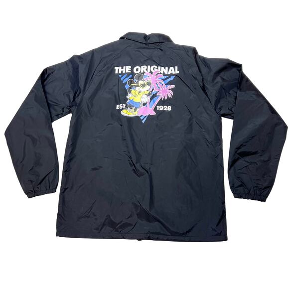 Vans x Disney Torrey 80s Mickey Mouse Jacket Adult Large Black Windbreaker New - Picture 4 of 7